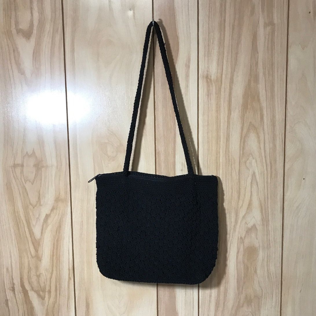 Other Chateau Vintage Black Knitted Satchel Bag Size ONE SIZE - 2 Thumbnail