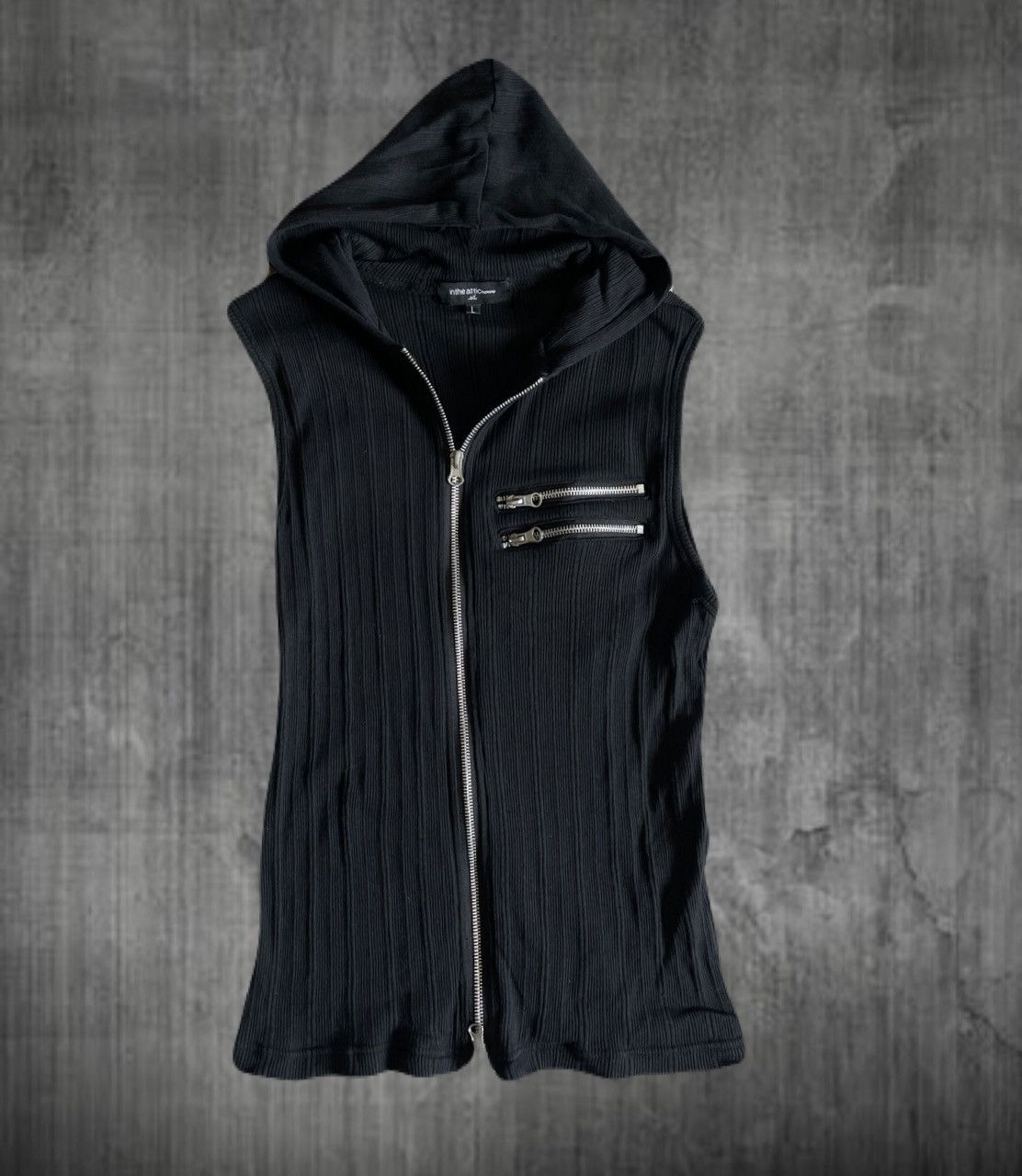 If Six Was Nine 2000s Japanese archive Vkei Sleeve-Less Zip Stretched Hoodie Size US S / EU 44-46 / 1 - 1 Thumbnail
