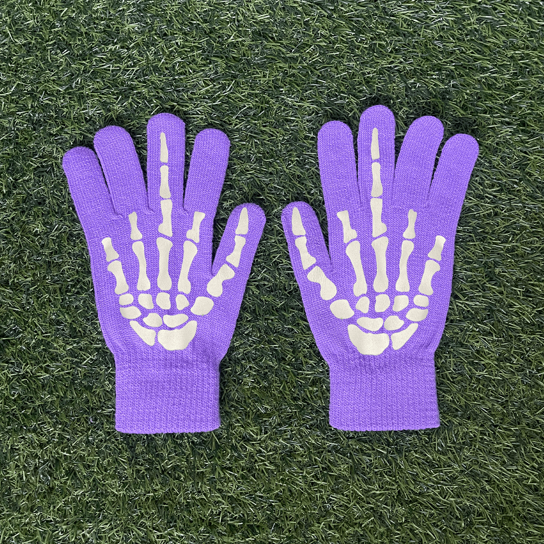 Vintage SKULL MIDDLE FINGER GLOVES Size ONE SIZE - 1 Preview