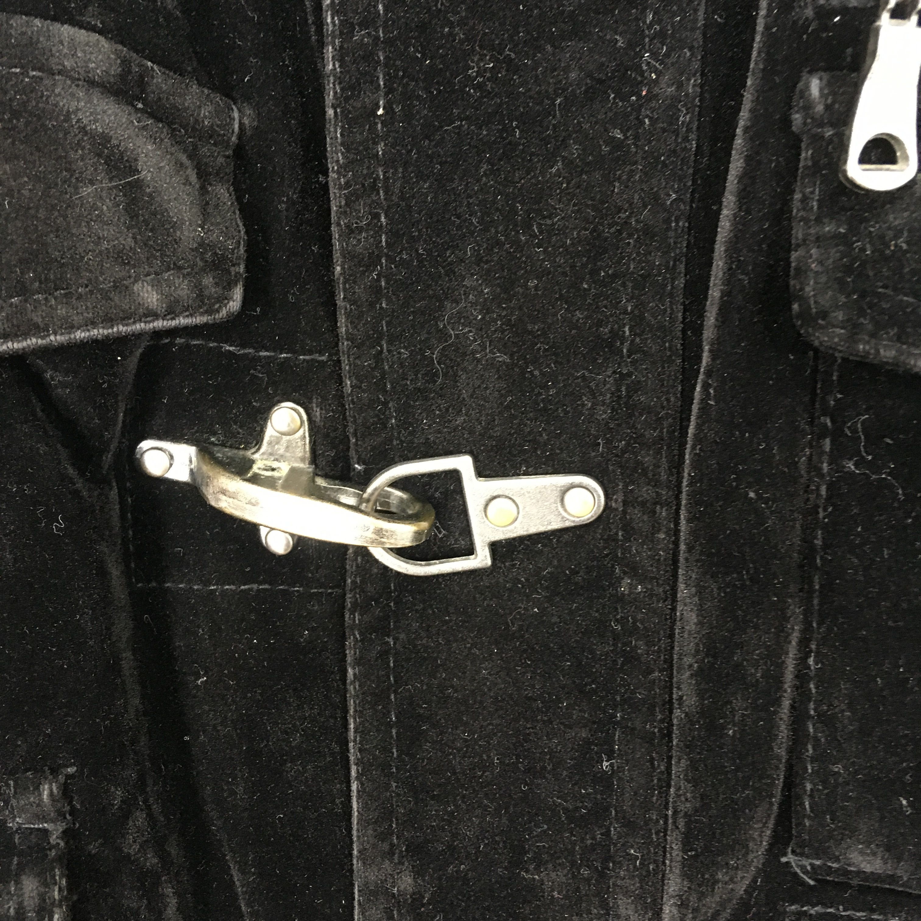 semanticdesign Vintage Semantic Design Black Velvet Bondage Jacket Size US L / EU 52-54 / 3 - 6 Thumbnail