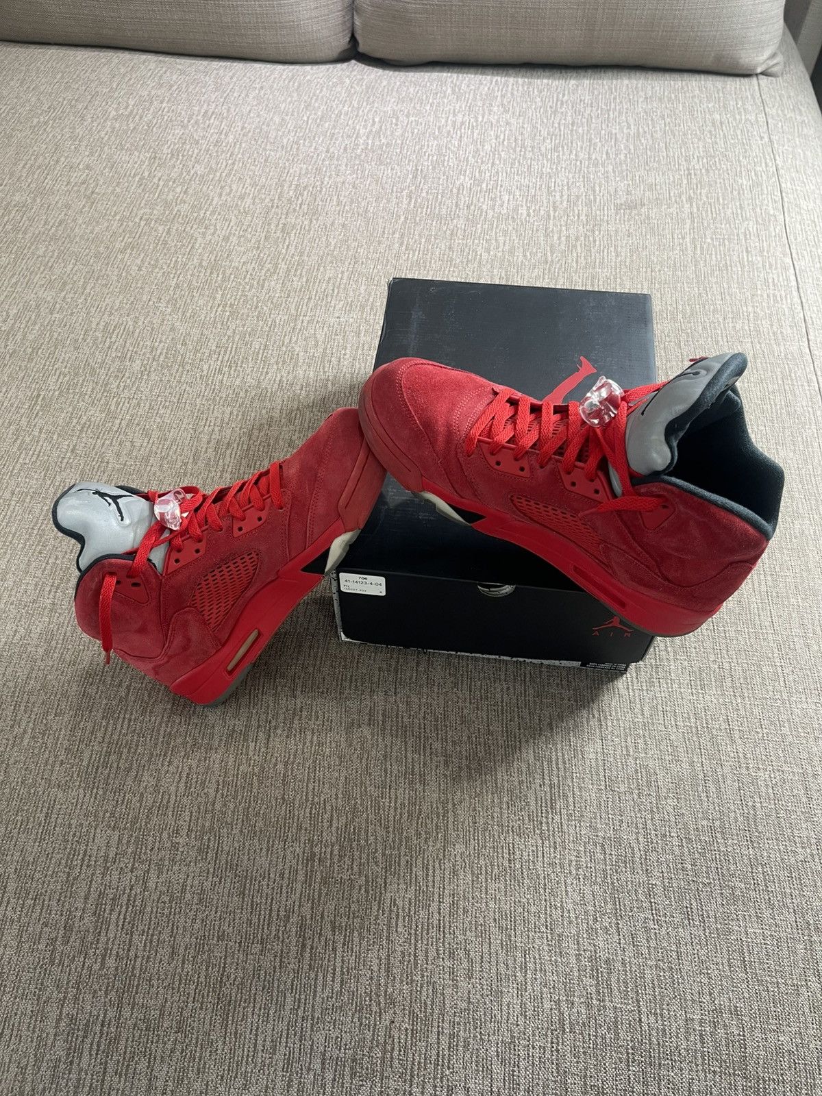 Jordan Brand Air Jordan 5 Retro ‘Red Suede’ Size US 12 / EU 45 - 7 Thumbnail