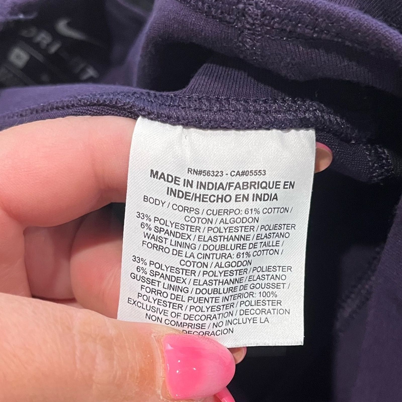 Nike Nike Pants Dri Fit Leggings Mid Rise Athletic Cropped Size M Size 27" / US 4 / IT 40 - 8 Thumbnail