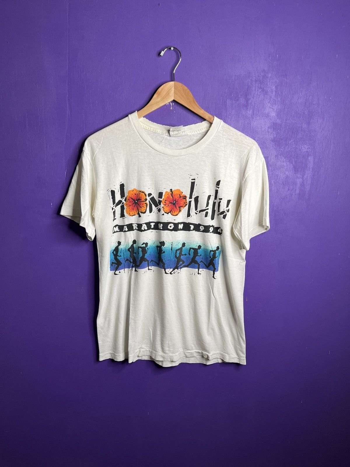Nike × Vintage Vintage 1994 Nike Honolulu marathon t-shirt Size US M / EU 48-50 / 2 - 1 Thumbnail