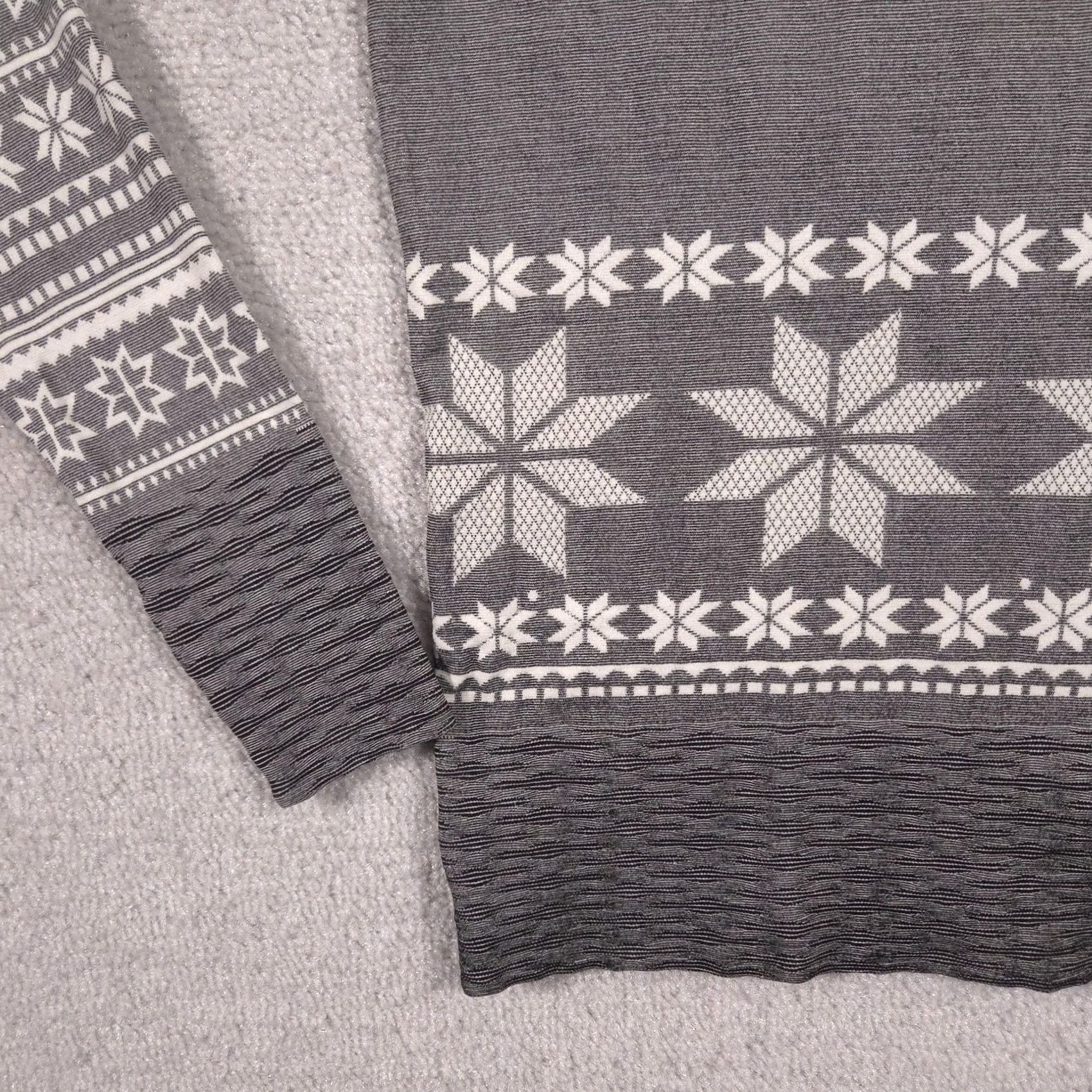 Vintage VINTAGE? Climawear Shirt Womens S Gray Fair Isle Cowl Neck Seamless Thermal Top Size S / US 4 / IT 40 - 4 Thumbnail