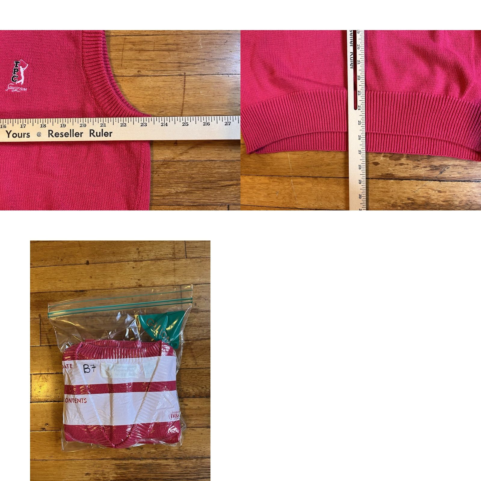 Pinko VINTAGE Aureus TPC Sawgrass Sweater Vest Shirt Men XL Pink 90s Golf Retro Embroidered Logo Size US XL / EU 56 / 4 - 8 Thumbnail