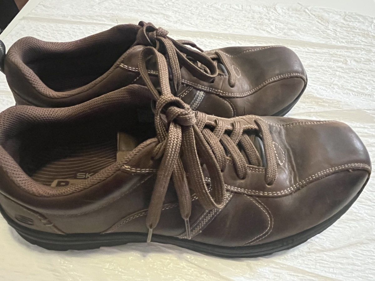 SKECHERS Skechers Relaxed Fit 64224 Brown Leather Oxford Mens Size 12 Size US 12 / EU 45 - 5 Thumbnail