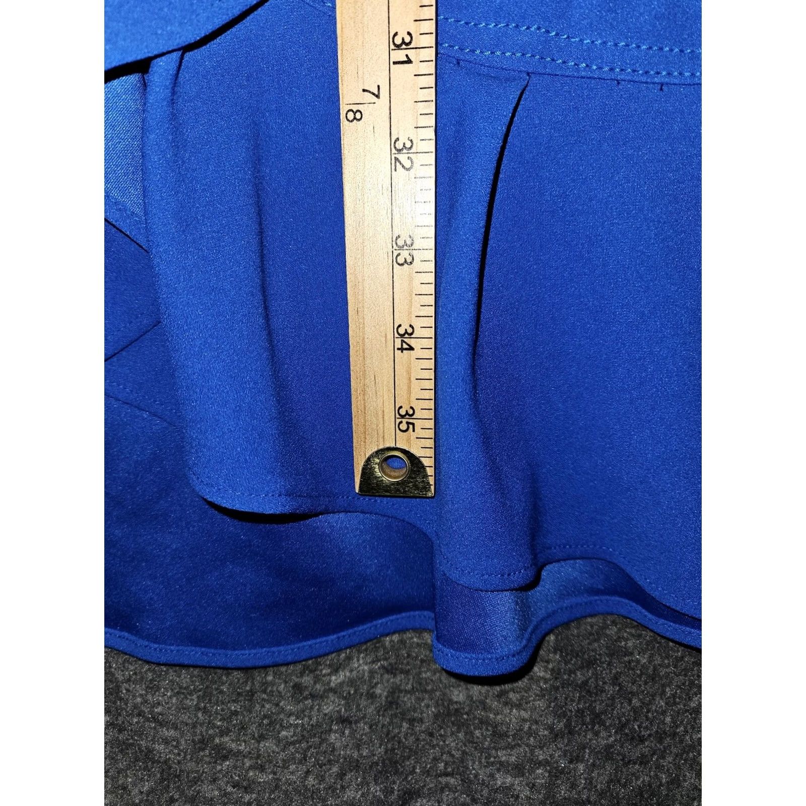 Calvin Klein Calvin Klein Dress Womens 8 Blue Sleeveless Ruffle Hem Belted Sheath Midi Elegant Size M / US 6-8 / IT 42-44 - 5 Thumbnail