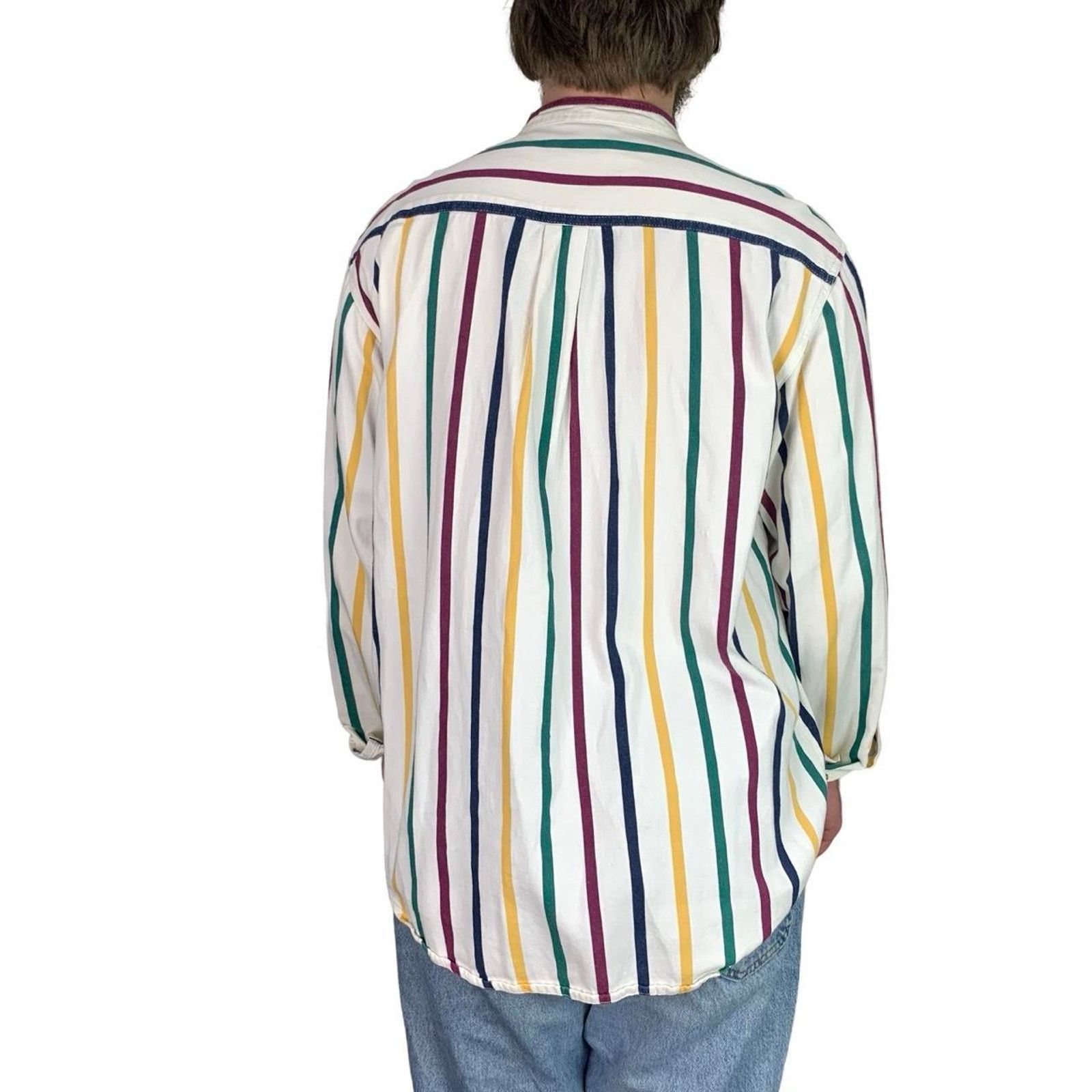Japanese Brand × Vintage Vintage 90s Kensington Road Striped Button Up Shirt Size US L / EU 52-54 / 3 - 4 Thumbnail