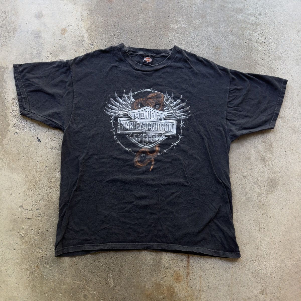 Harley Davidson Vintage Harley Davidson Chrome Logo Tee Size US XXL / EU 58 / 5 - 1 Thumbnail
