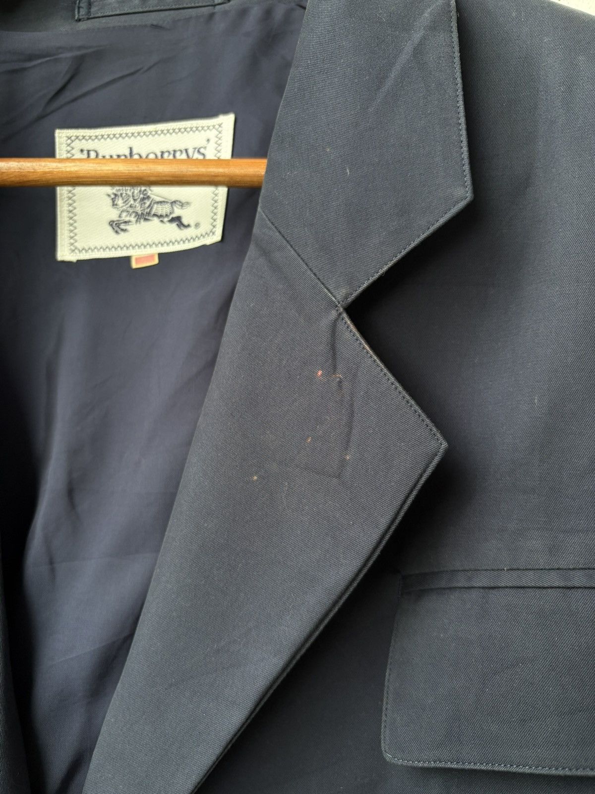 Burberry Vintage Burberrys Navy Tailored Crop Blazer Jacket Size US M / EU 48-50 / 2 - 5 Thumbnail