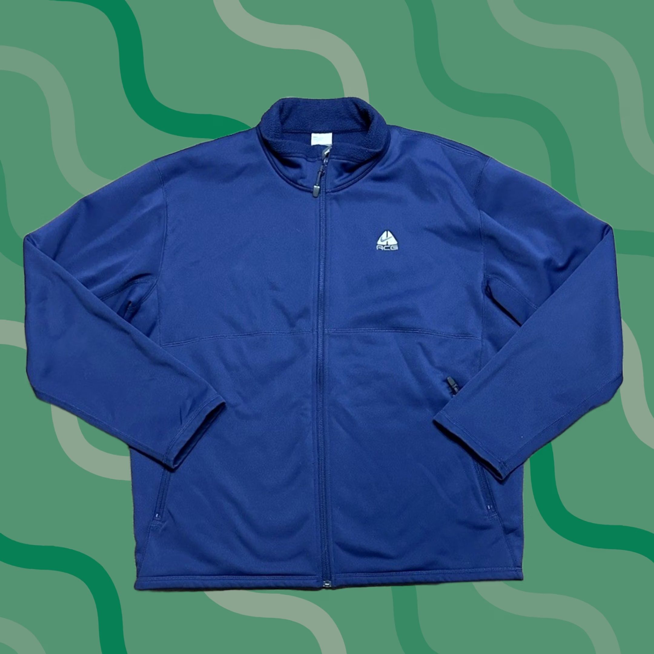 Nike ACG Vintage Nike ACG Therma-Fit Fleece Jacket Navy Blue Men's Sz XL Full Zip Size US XL / EU 56 / 4 - 1 Thumbnail