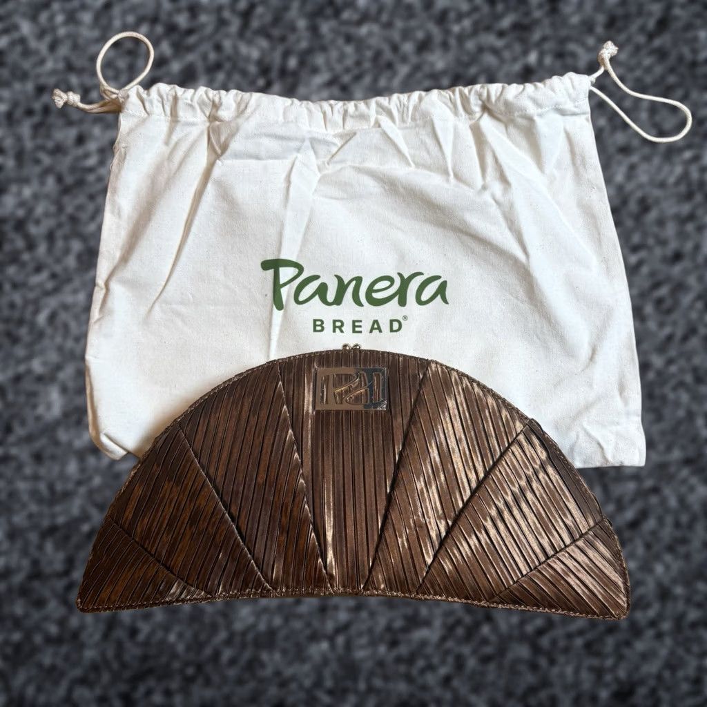 Panerai Panera Clutch Handbag Wallet Faux Leather Brown Women Purse The Croissant Thermal New In Bag Clutch Women's Bag Brown Panera Size ONE SIZE - 1 Thumbnail