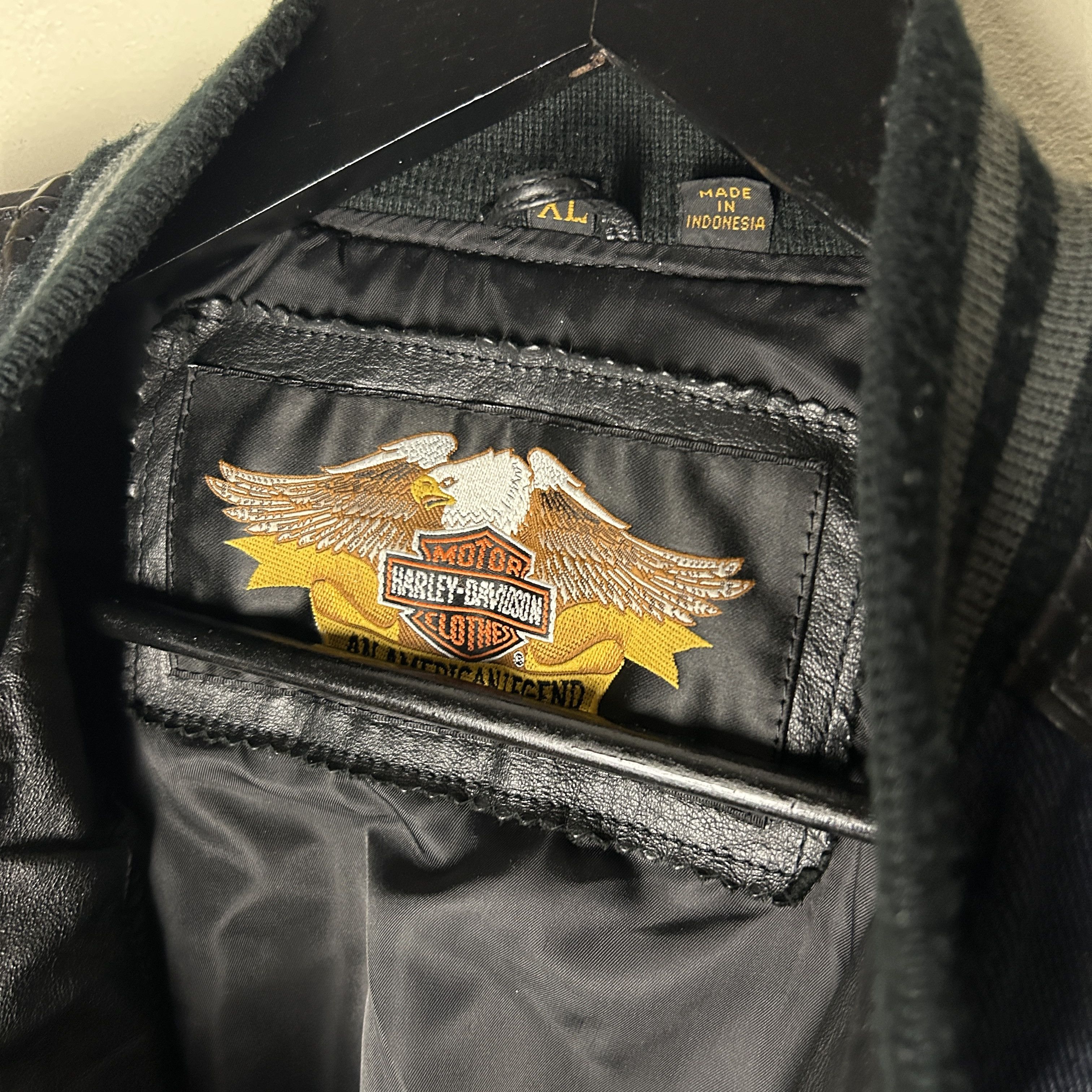 Vintage Vintage Harley Davidson Denim Leather Jacket Size US XL / EU 56 / 4 - 5 Thumbnail