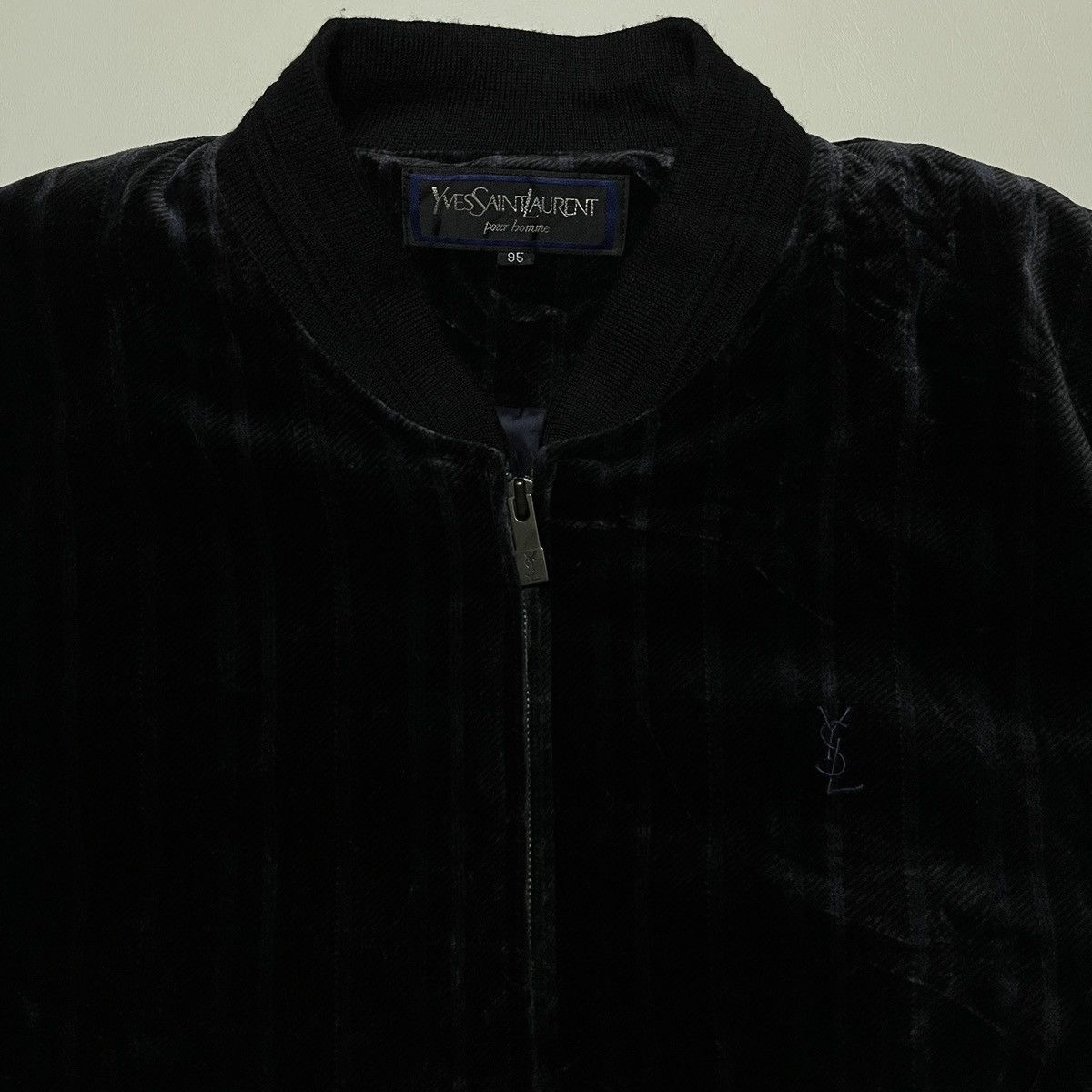 Yves Saint Laurent Yves Saint Laurent Velvet Bomber Jacket Size US M / EU 48-50 / 2 - 2 Thumbnail