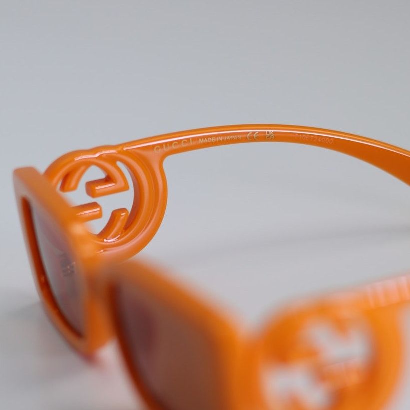 Gucci NEW Gucci Sunglasses GG1325S 008 Orange Rust Brown Authentic Size ONE SIZE - 9 Thumbnail