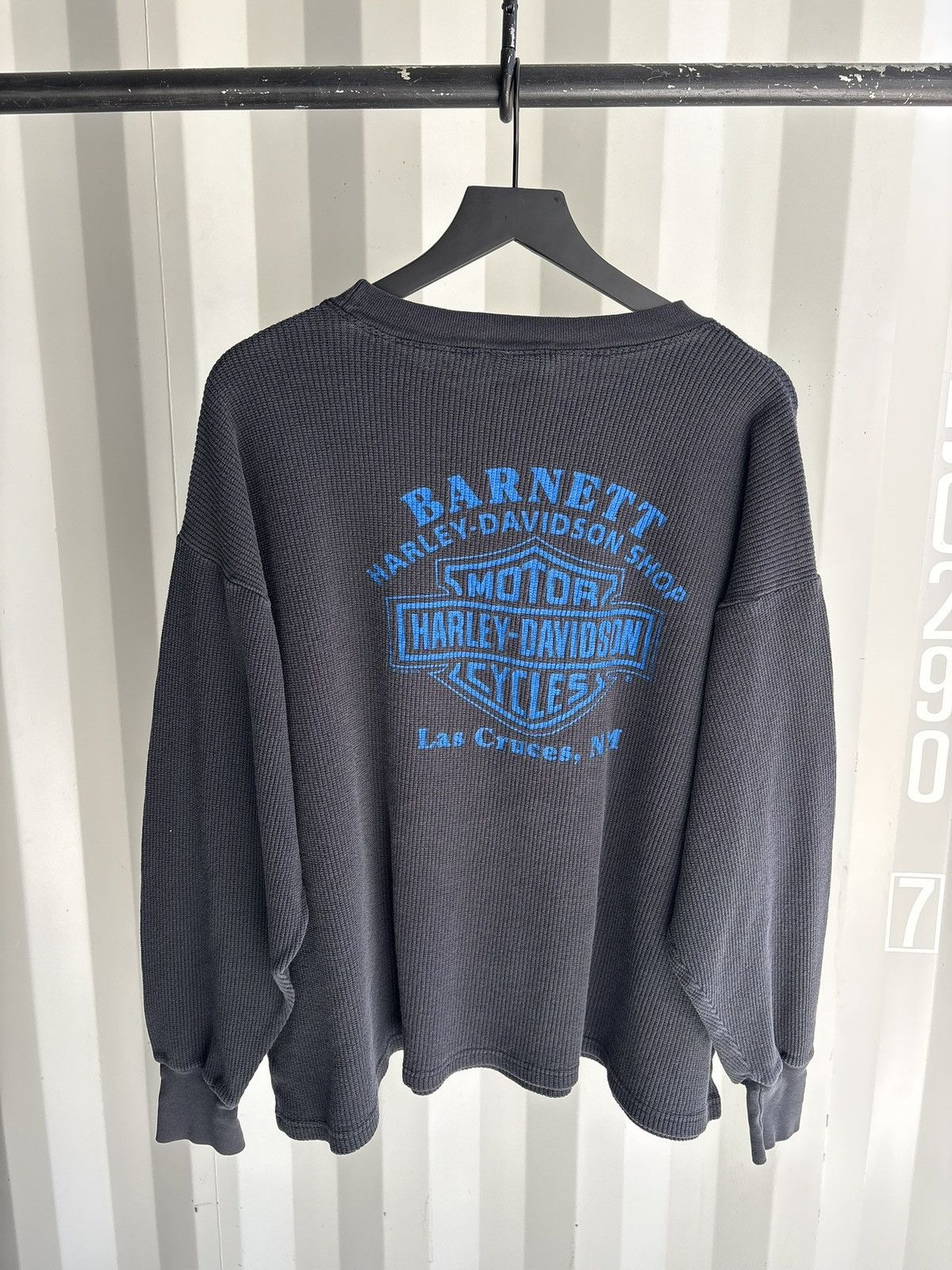 Harley Davidson Harley Davidson Thrashed Faded Thermal Distress Grunge Boxy Size US XXL / EU 58 / 5 - 3 Thumbnail