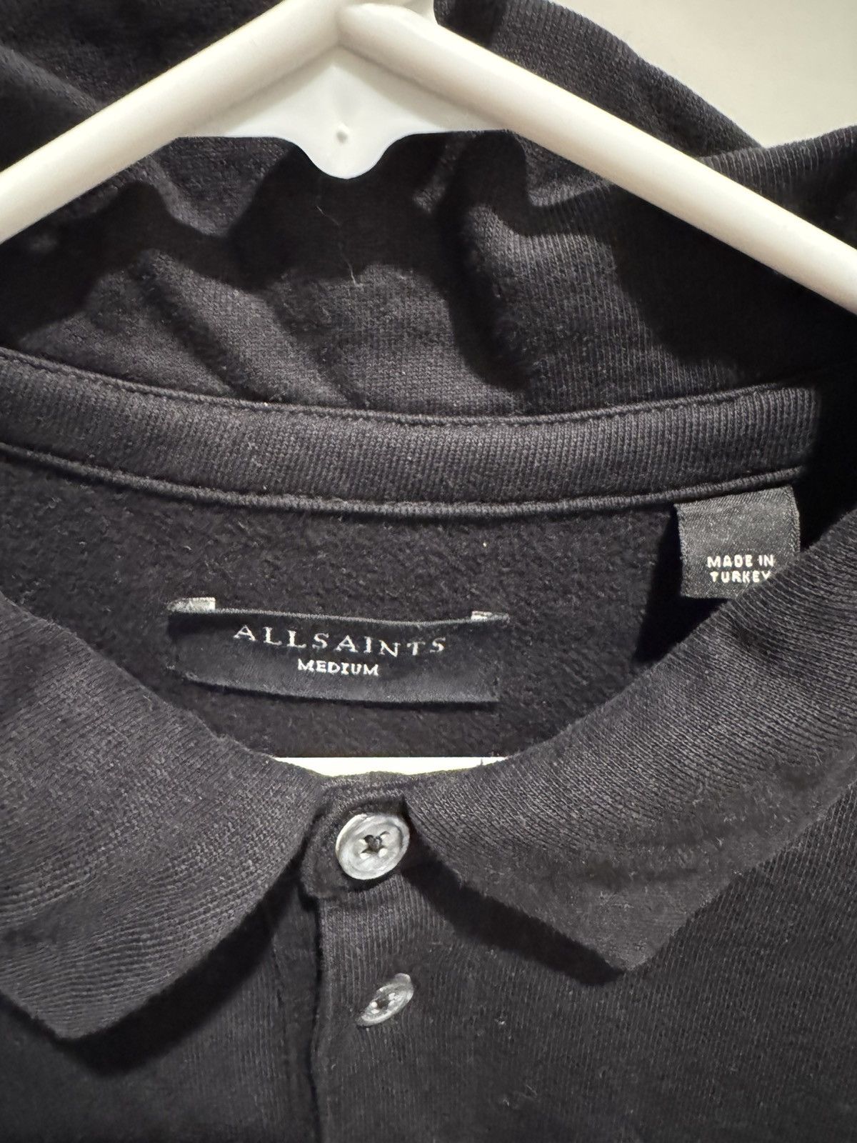 Allsaints Long Sleeve Polo Size US M / EU 48-50 / 2 - 2 Thumbnail