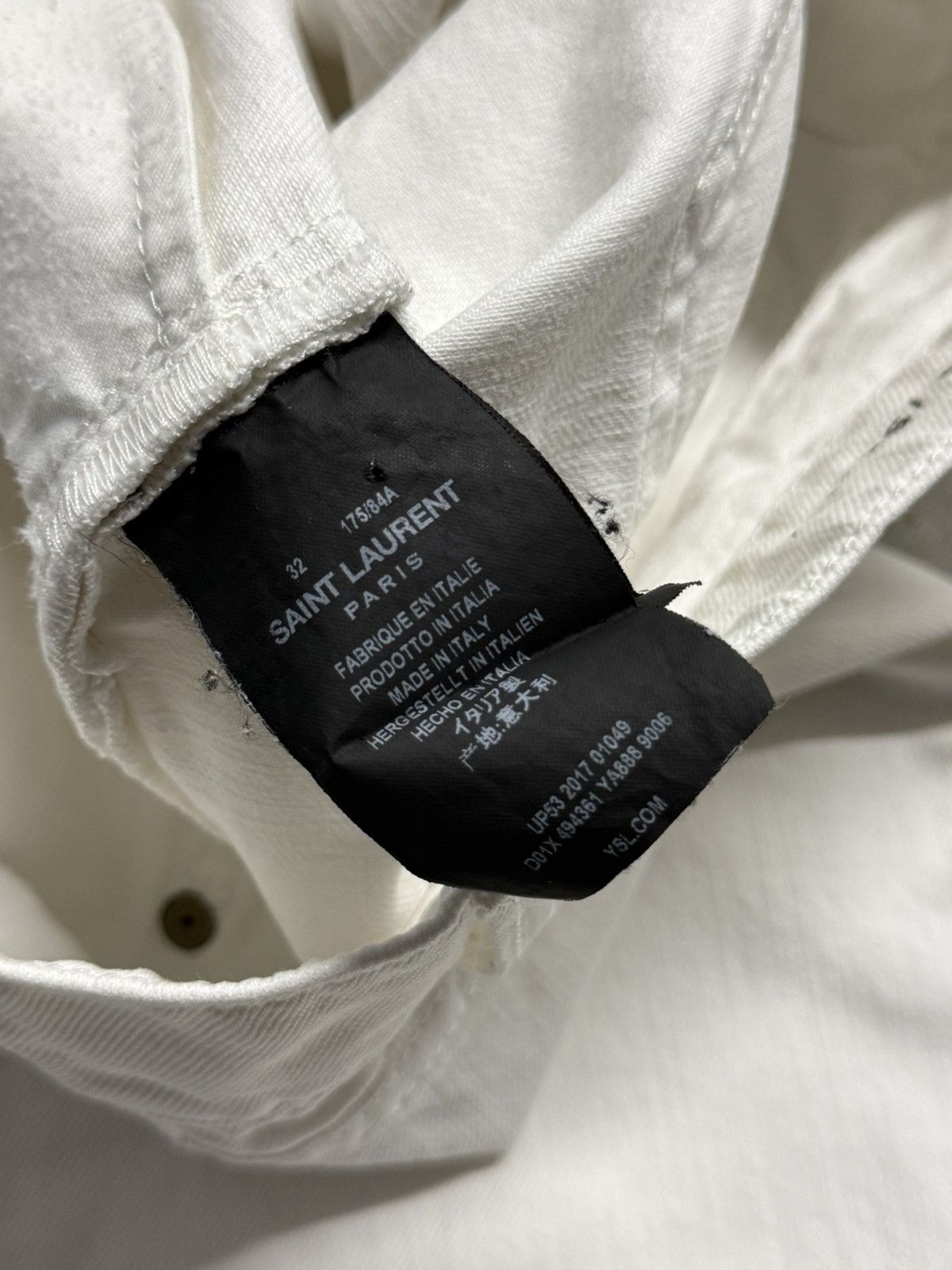 Saint Laurent Paris Saint Laurent White Skinny Jeans Size US 32 / EU 48 - 6 Thumbnail
