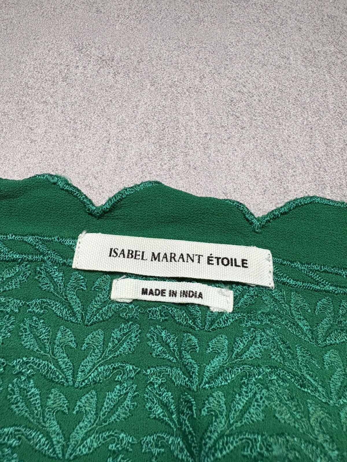 Isabel Marant Etoile Isabel Marant Étoile Green Embroidered Scallop Top Rare 48 Size XS / US 0-2 / IT 36-38 - 11 Thumbnail
