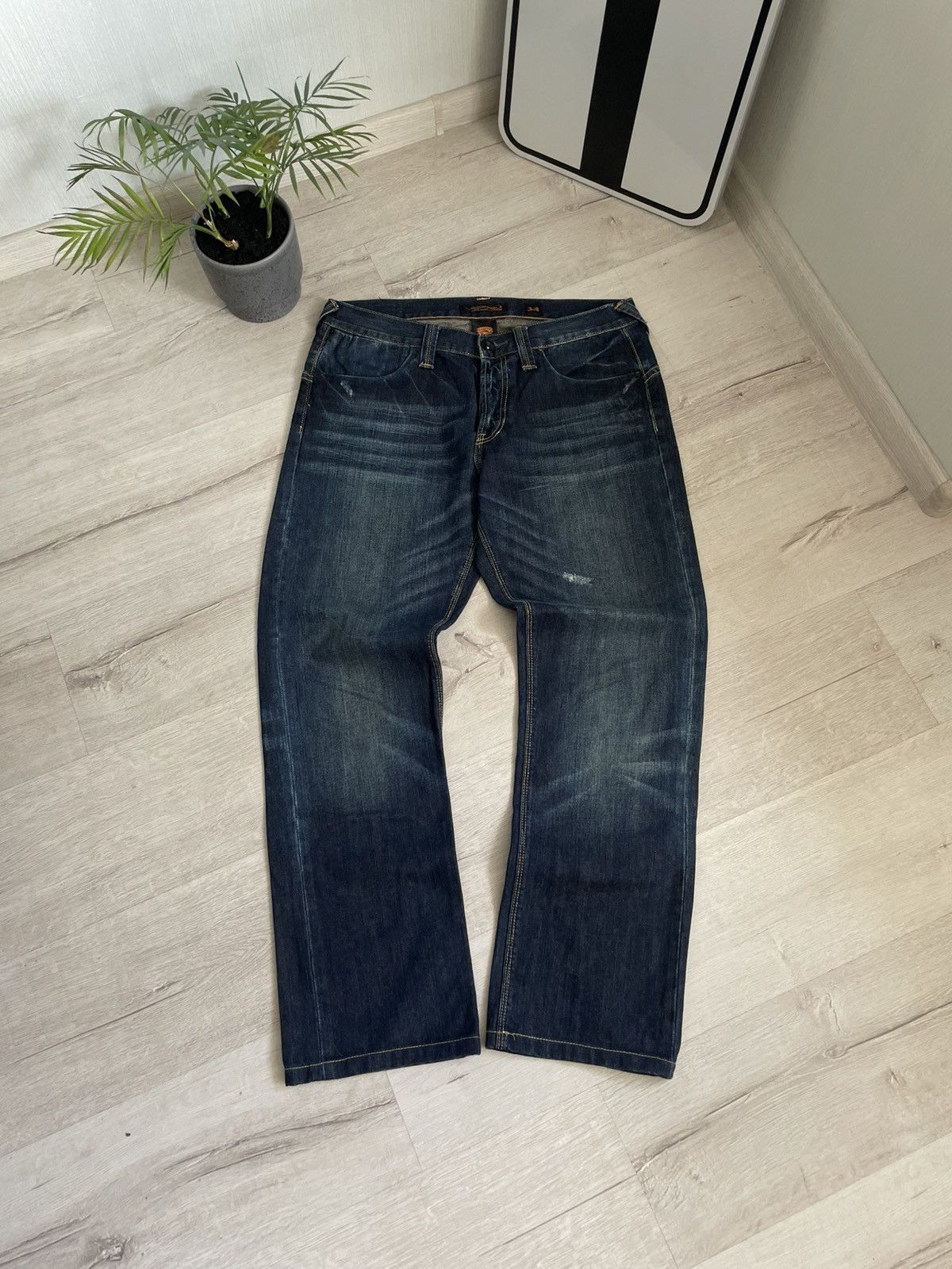 Ed Hardy Y2k Vintag Ed Hardy by Christian Audigier Jeans Washed Denim Size US 34 / EU 50 - 1 Thumbnail