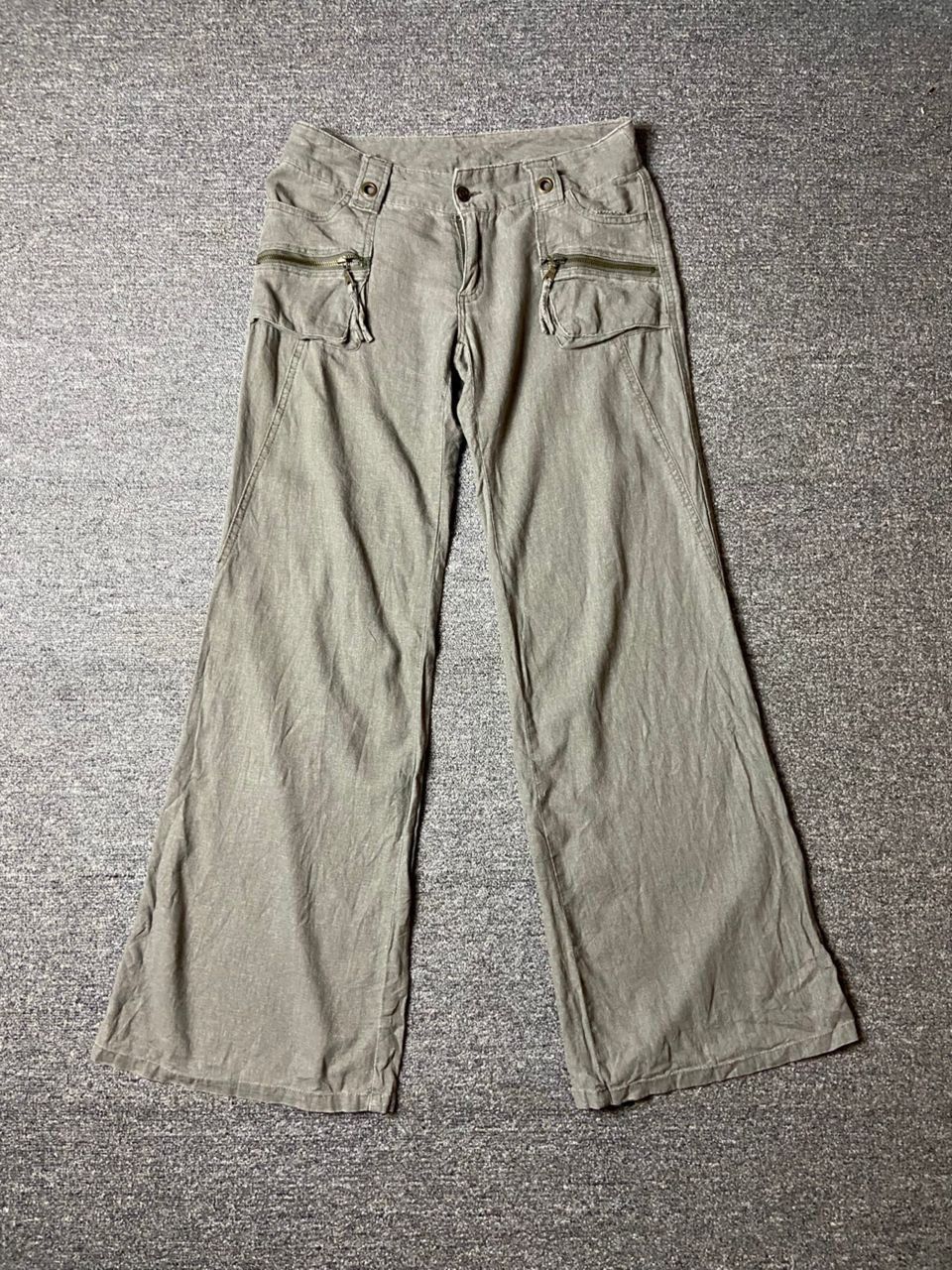 Japanese Brand × Other × Vintage Japanese Brand Rayon Flared Pants with Pocket (122) Size US 29 - 1 Thumbnail