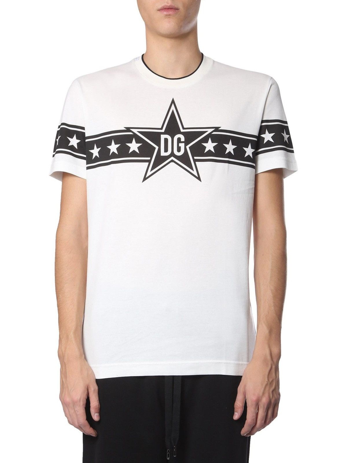 Dolce & Gabbana 😳Dolce Gabbana White DG Stars Millennials T-Shirt Size US L / EU 52-54 / 3 - 10 Thumbnail