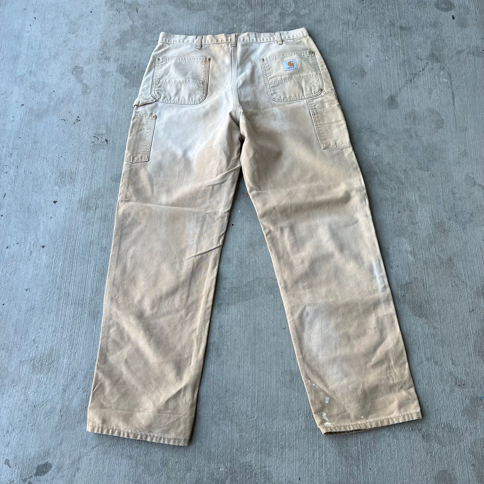 Carhartt × Vintage Carhartt brown faded double knee work wear carpenter pants Size US 37 - 5 Thumbnail