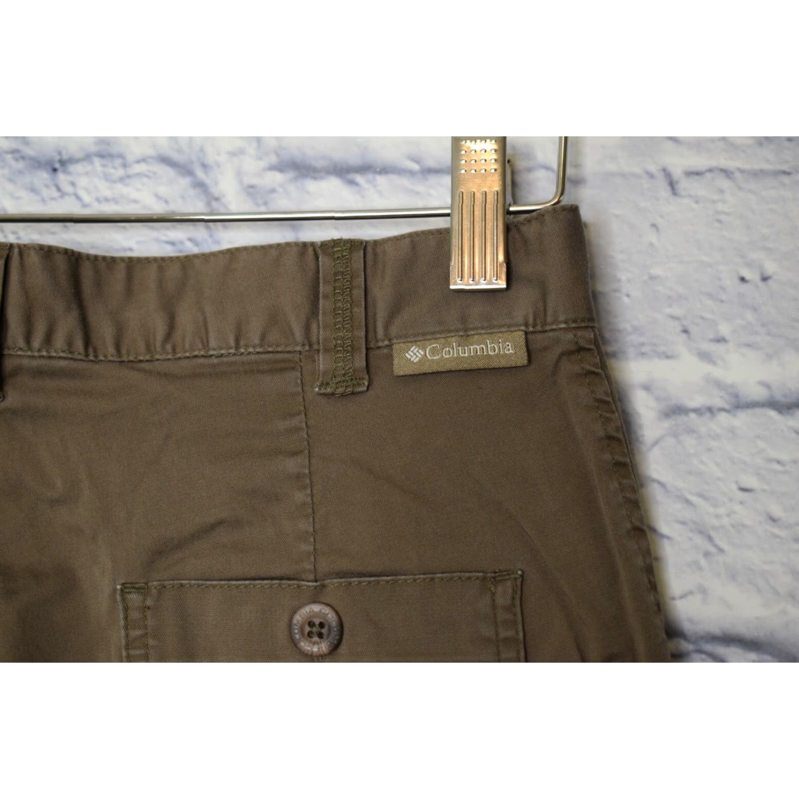 Vintage Columbia Capri Pants Womens 6P Brown 28x17.5 Stretch Belt Loops 7.5 In Leg Opening Casual Travel Size 28" / US 6 / IT 42 - 3 Thumbnail
