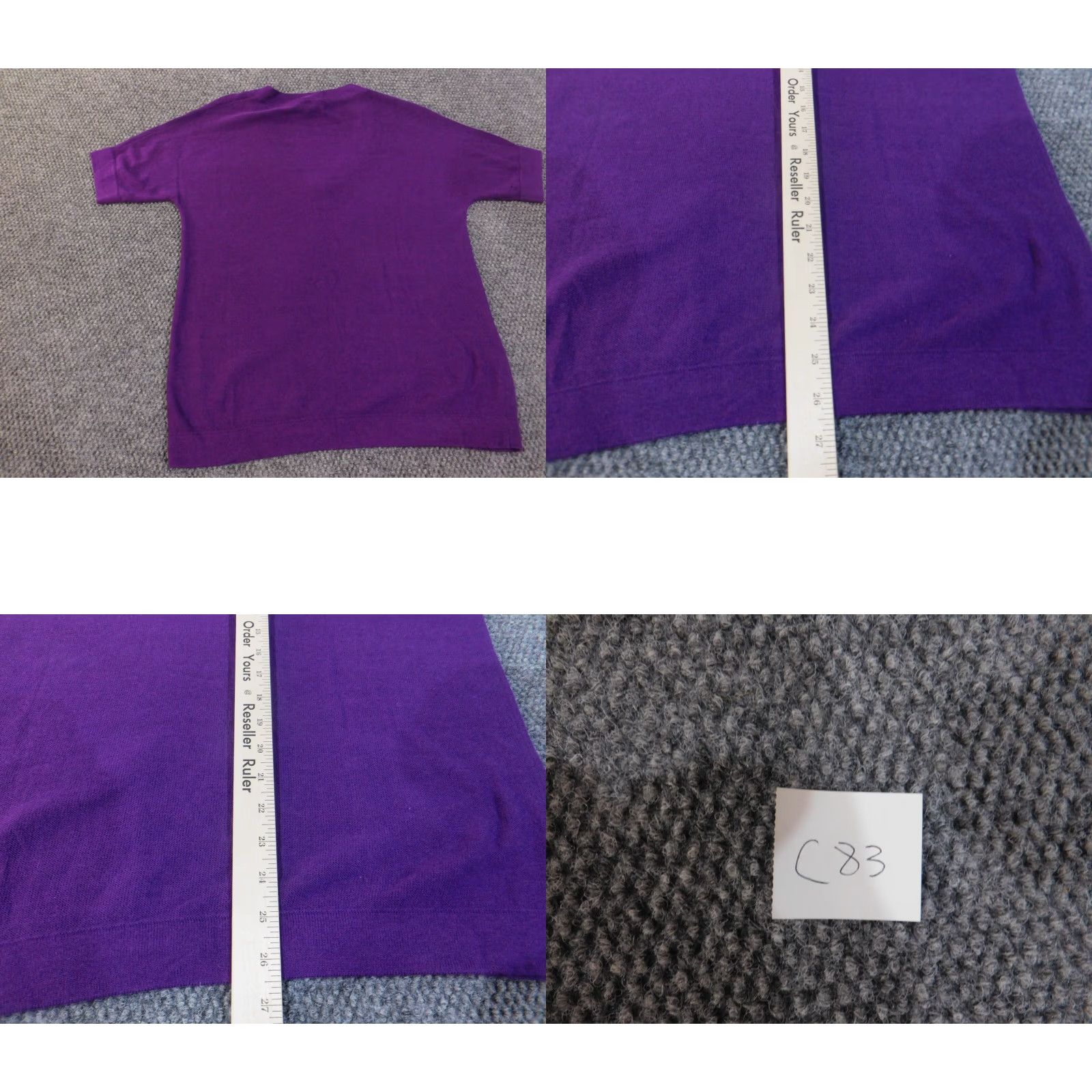 Vintage Chico's Purple Knit V-Neck Pullover Sweater Women Size 1 Regular Knit Stretch Pocket Modern Winter Size XS / US 0-2 / IT 36-38 - 7 Thumbnail