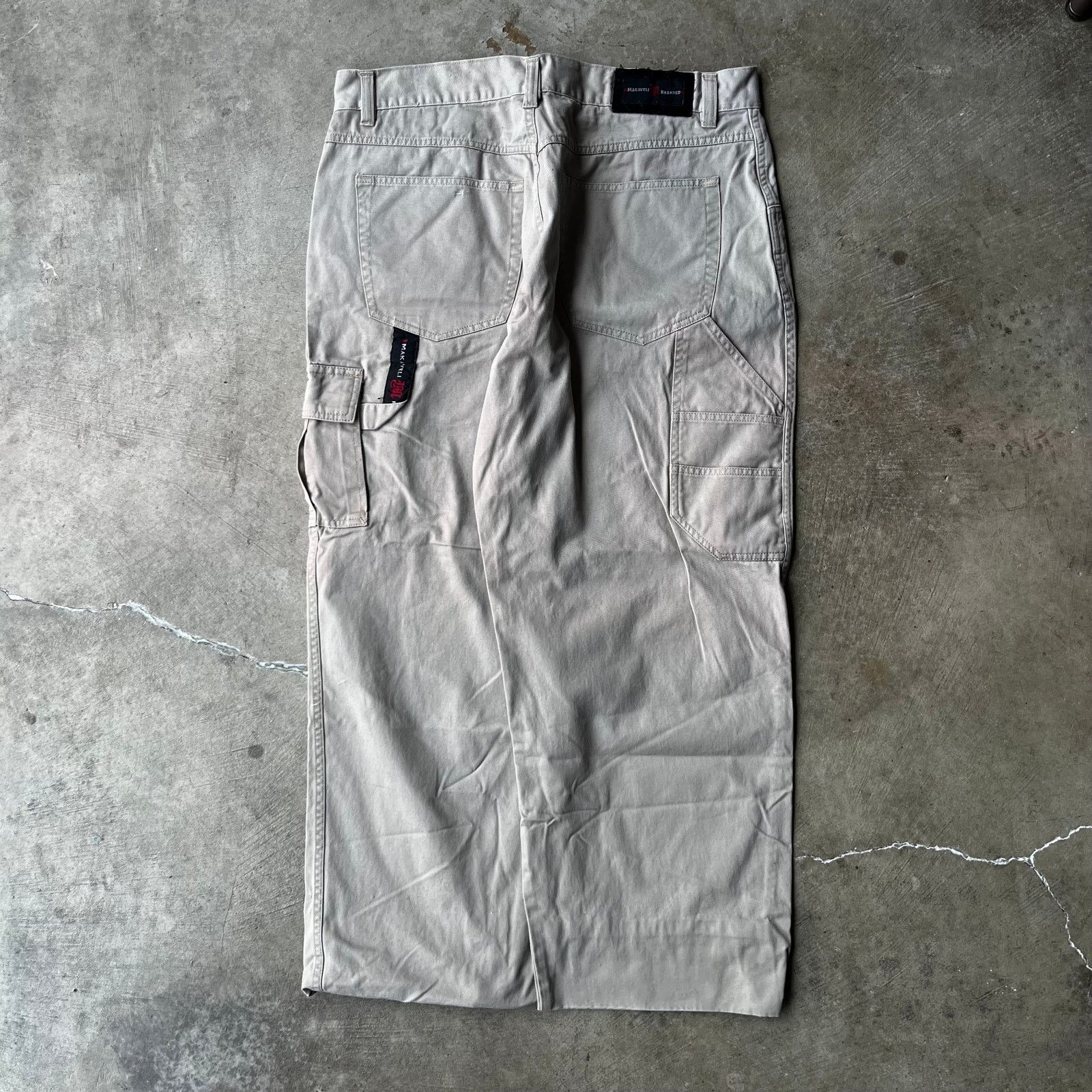 Vintage Vintage Makaveli Pants Mens 38x34 Khaki Cargo Y2K 00s Skate Size US 38 / EU 54 - 1 Thumbnail