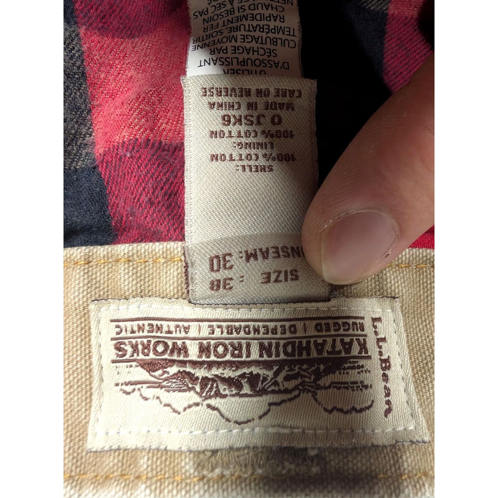 Vintage L.L. Bean Pants Mens 38x30 Beige Katahdin Iron Works Flannel Lined Carpenter Pants Mens 38x30 Beige Flannel Lined Carpenter Workwear Winter Vintage? Size US 38 / EU 54 - 7 Thumbnail