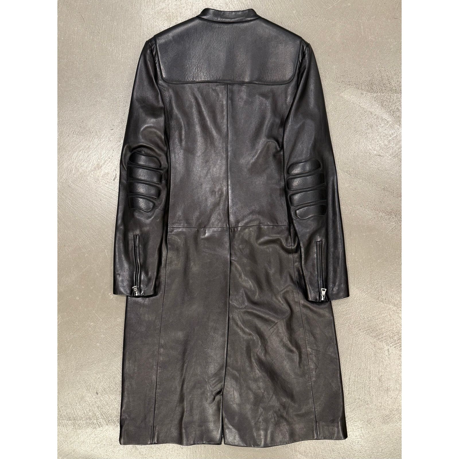 Prada 1999 Prada biker leather long coat Size M / US 6-8 / IT 42-44 - 2 Thumbnail