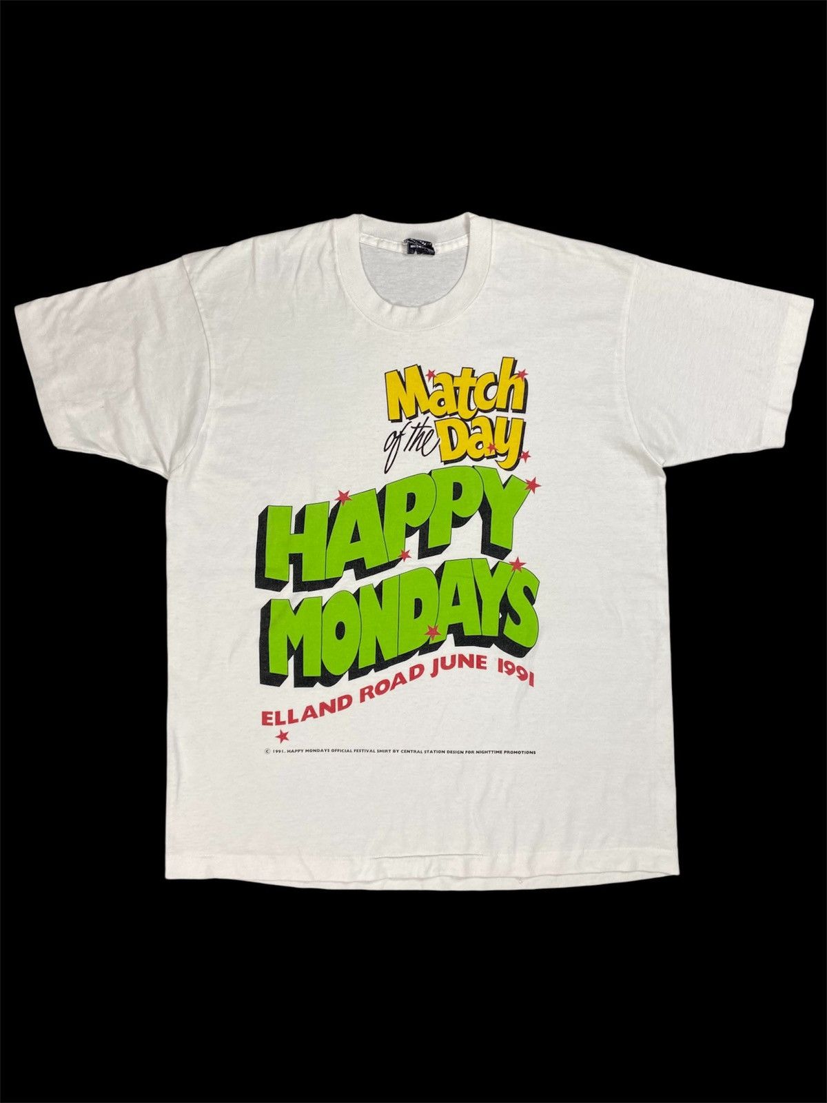 Band Tees Vintage Happy Mondays Elland Road June 1991 T-Shirt Size US XL / EU 56 / 4 - 1 Thumbnail