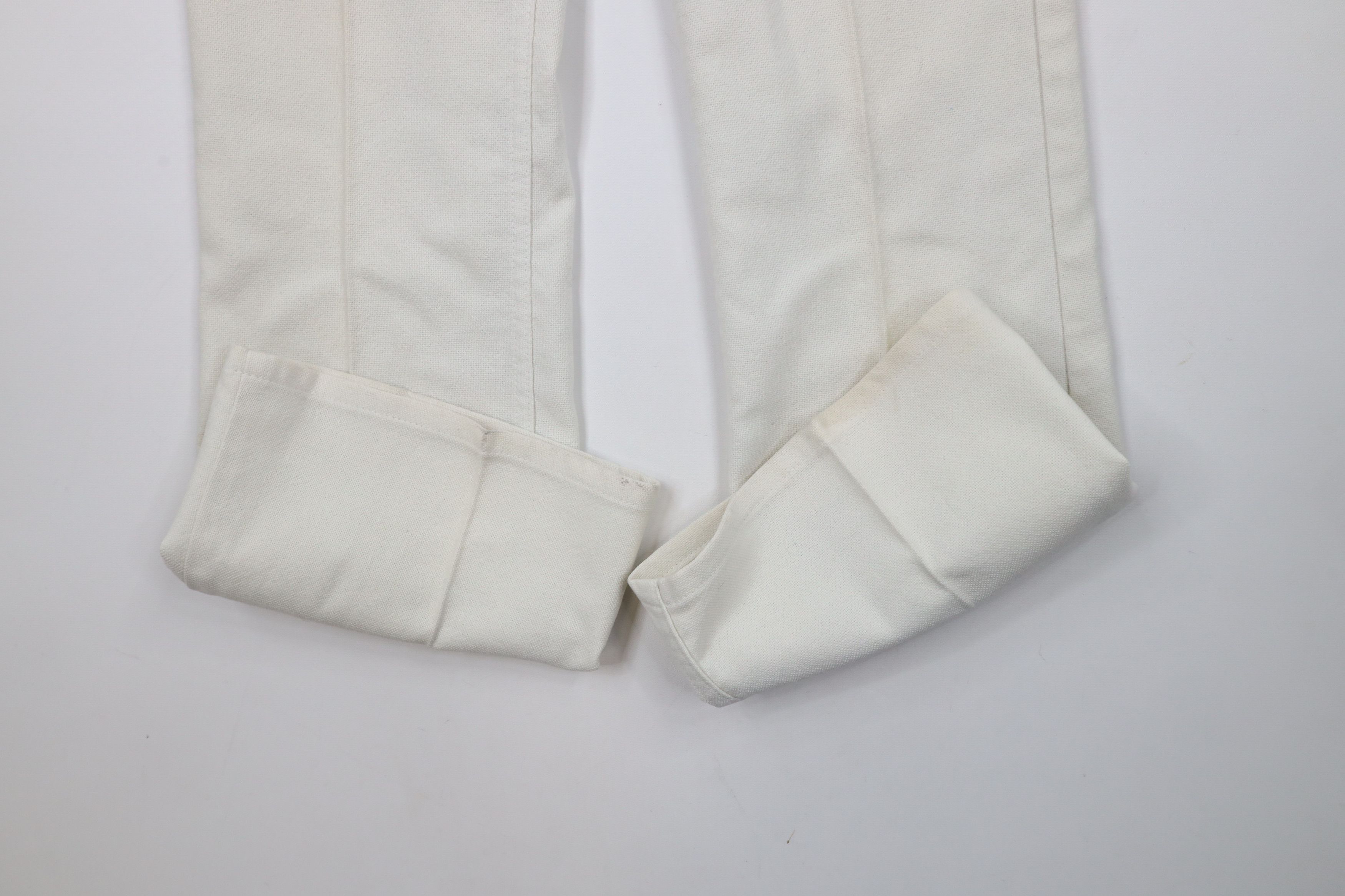Levi's × Vintage Vintage 70s Levis Knit Wide Leg Bell Bottoms Pants White USA Size 28" / US 6 / IT 42 - 5 Thumbnail
