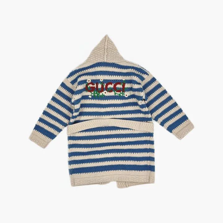 Gucci Gucci Gucci Blue Striped Knit Cardigan for Infants -2506 Size US XXS / EU 40 - 3 Thumbnail