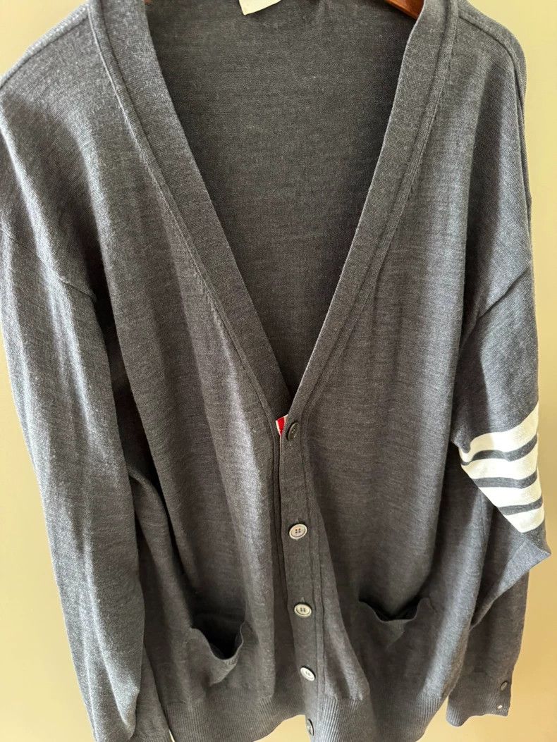 Thom Browne Thom Browne size5 Gray wool sweater Size US XXL / EU 58 / 5 - 1 Thumbnail