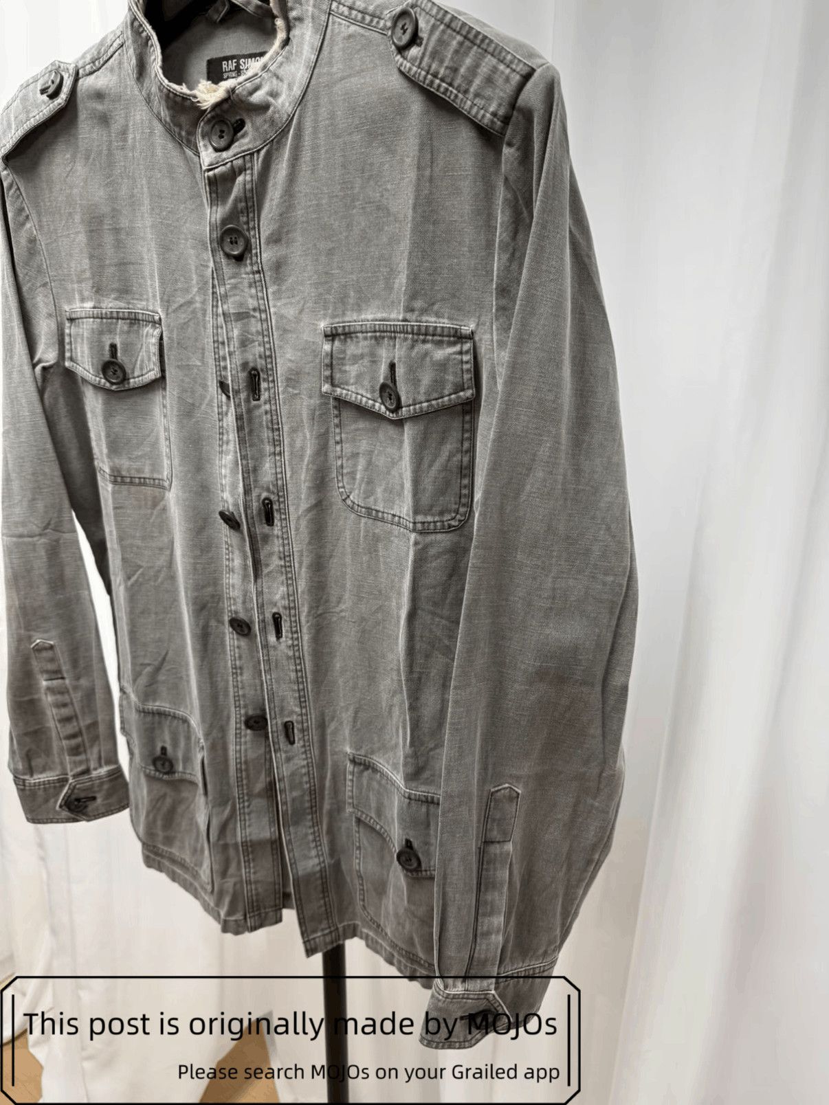 Raf Simons Sz 46 Raf Simons 04SS Distressed Washed Jacket mojos184116 Size US S / EU 44-46 / 1 - 2 Thumbnail