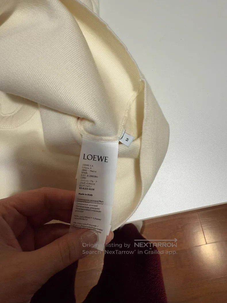 Loewe Loewe Hooded sweatshirt, off-white Size M / US 6-8 / IT 42-44 - 3 Thumbnail