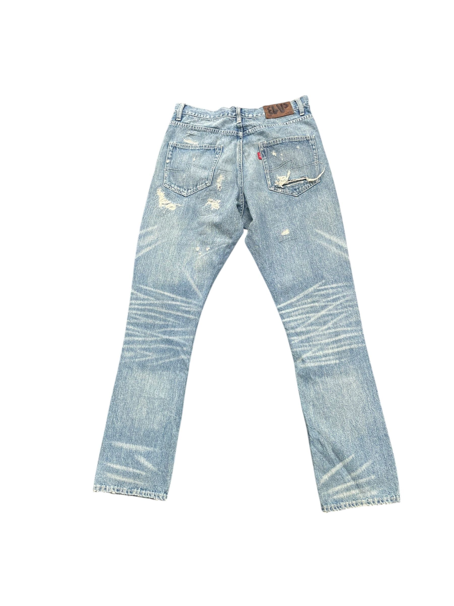 Japanese Brand Bonds& Peace Faded Distresed Jeans Size US 31 - 4 Thumbnail
