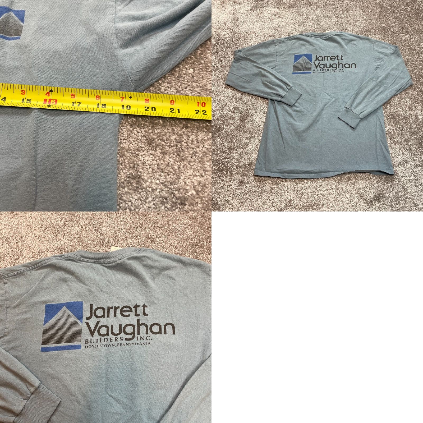Hanes Hanes Beeft T Shirt Adult Medium Blue Long Sleeve Crew Neck Logo Graphic Tee Men Regular Fit Size US M / EU 48-50 / 2 - 8 Thumbnail