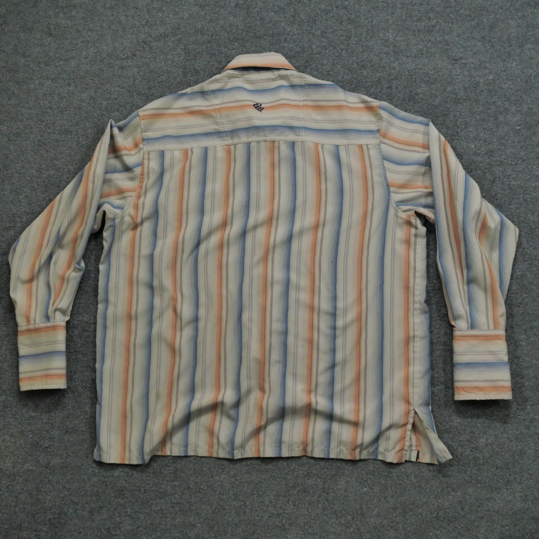 Rocawear VINTAGE Rocawear Shirt Mens 2XL Orange Blue Striped Button Up Long Sleeve Casual Classic Preppy Logo Size US XXL / EU 58 / 5 - 6 Thumbnail
