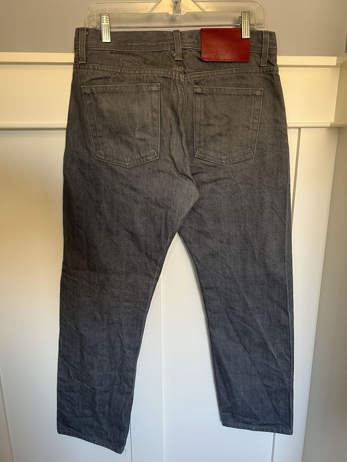 Naked & Famous Vintage Naked & Famous grey raw selvedge silver denim jeans Size US 33 - 2 Thumbnail