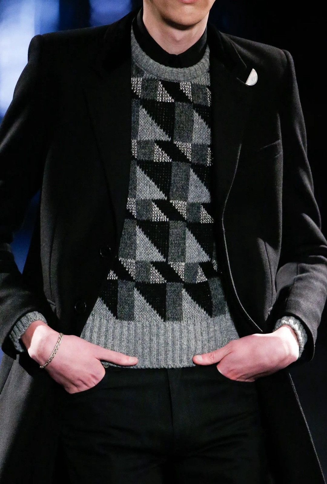 Saint Laurent Paris Saint Laurent Paris FW15 Geometric Knit Sz.S Size US S / EU 44-46 / 1 - 1 Thumbnail