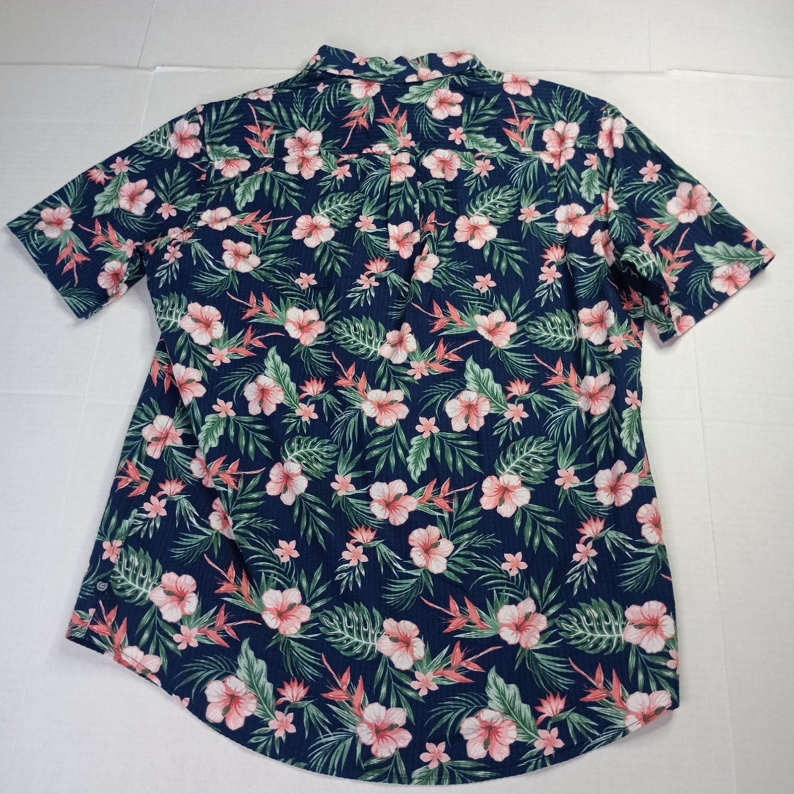 Chaps Chaps Floral Seersucker Woven Shirt Men's M Nantucket Navy Size US M / EU 48-50 / 2 - 7 Thumbnail