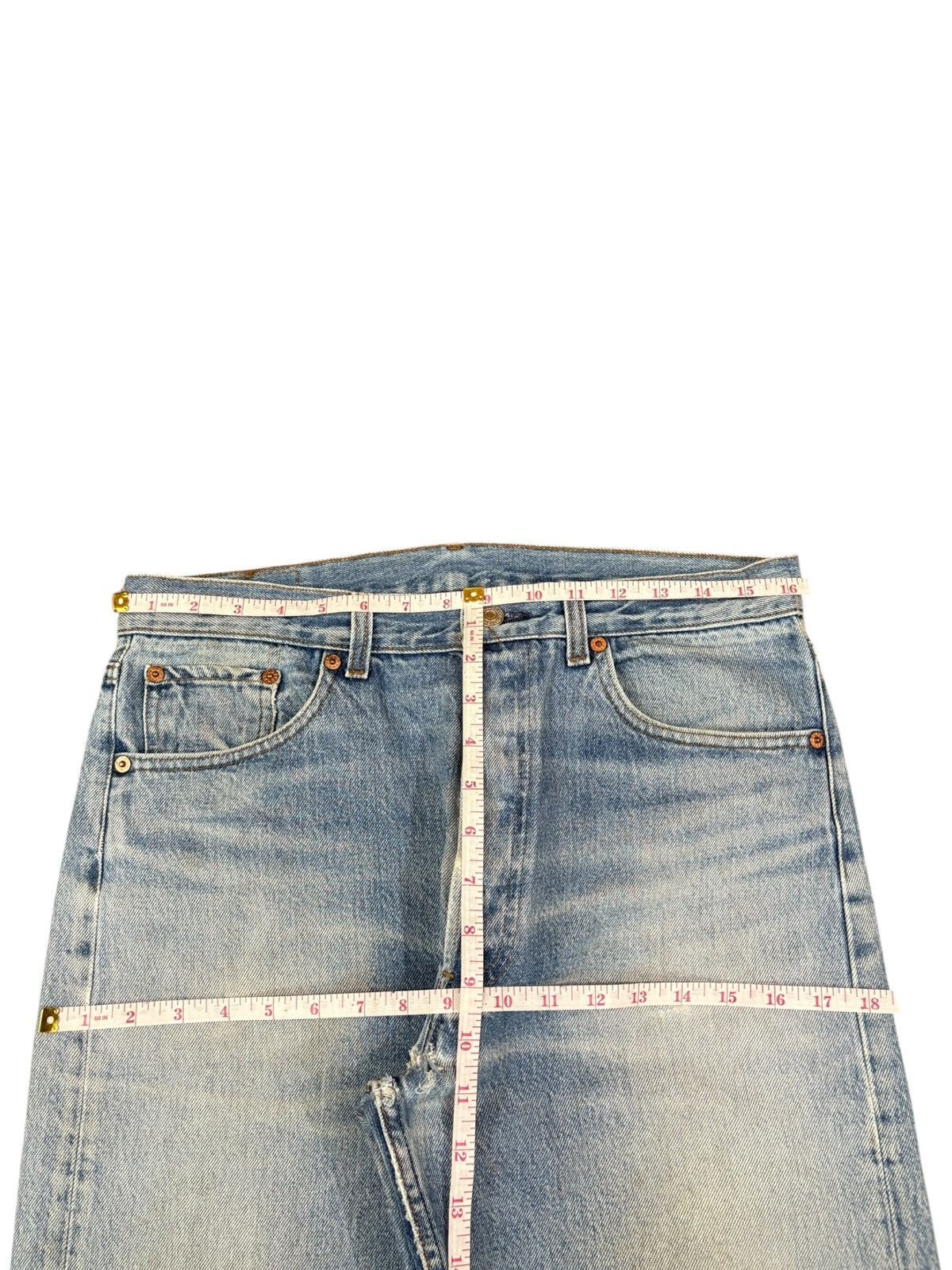 Levi's Vintage 90s Levis 501 Mud Wash Distressed Loose Jeans Size US 32 / EU 48 - 10 Thumbnail