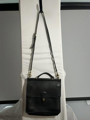 Coach Authentic Coach Black Leather Handbag Size ONE SIZE - 4 Thumbnail