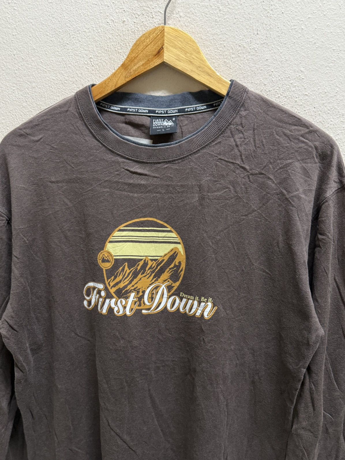 The Mountain Vintage First Down Mountain Double Colar Longsleeve Tshirt Size US M / EU 48-50 / 2 - 5 Thumbnail