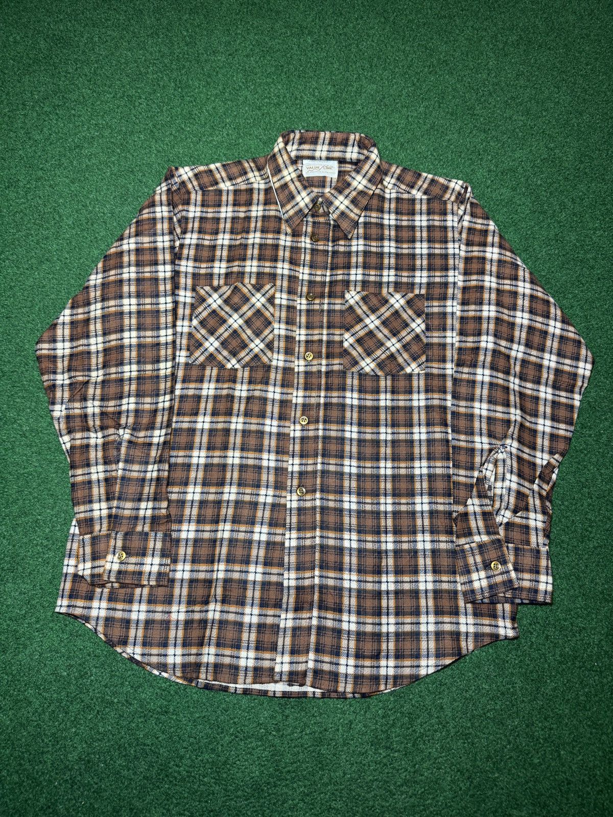 Vintage Sanforized Cotton Flannel Vintage 80s 90s Plaid Button Up Size US M / EU 48-50 / 2 - 1 Thumbnail