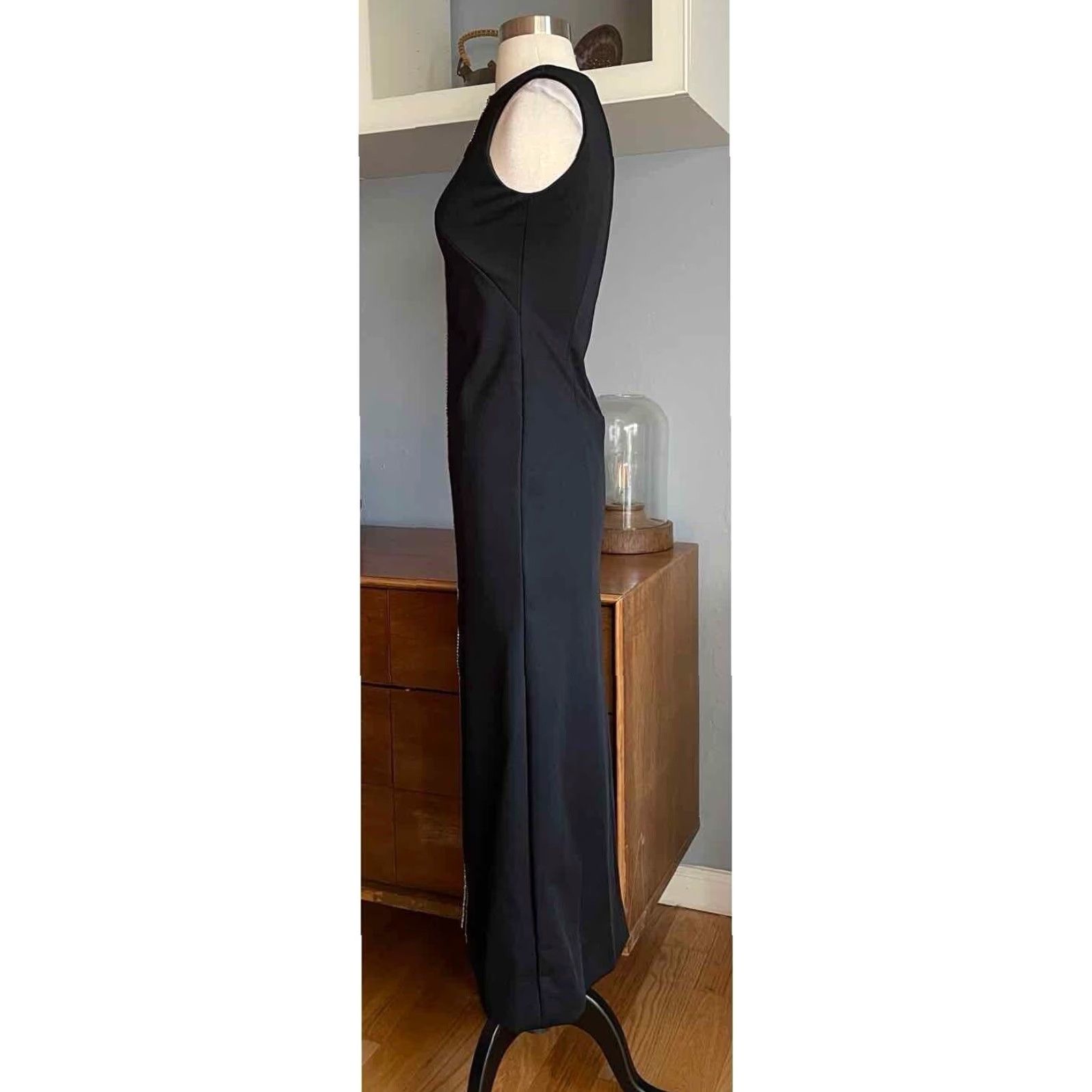 I. Magnin VINTAGE I. Magnin Black Maxi Dress Gown Rhinestones Cocktail Party 1960s Size 2 Womens Size XS / US 0-2 / IT 36-38 - 6 Thumbnail