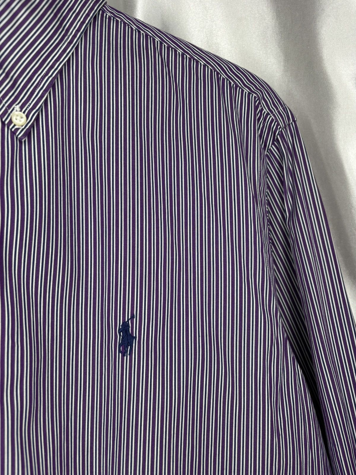 Polo Ralph Lauren × Ralph Lauren × Vintage vintage purple striped button up shirt Polo Ralph Lauren Size US L / EU 52-54 / 3 - 4 Thumbnail